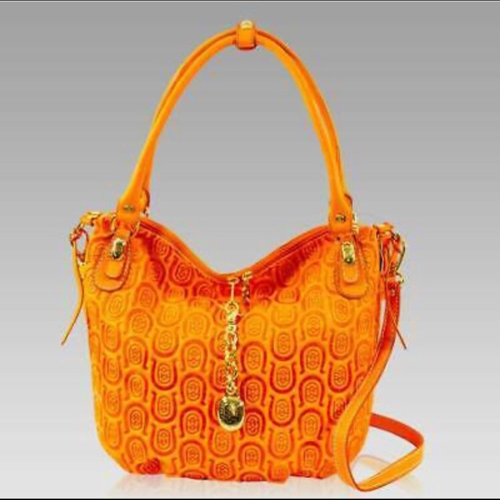 Marino Orlandi Designer Horseshoe Leather Hobo Bag